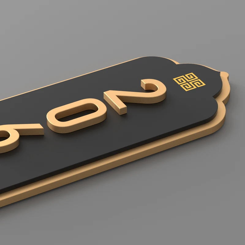 لوحة باب حديثة مكونة من 3 طبقات مخصصة رقم منزل القطع بالليزر ثلاثي الأبعاد للمنزل والفيلا ومتجر المكتب والشقق والمطعم والفندق