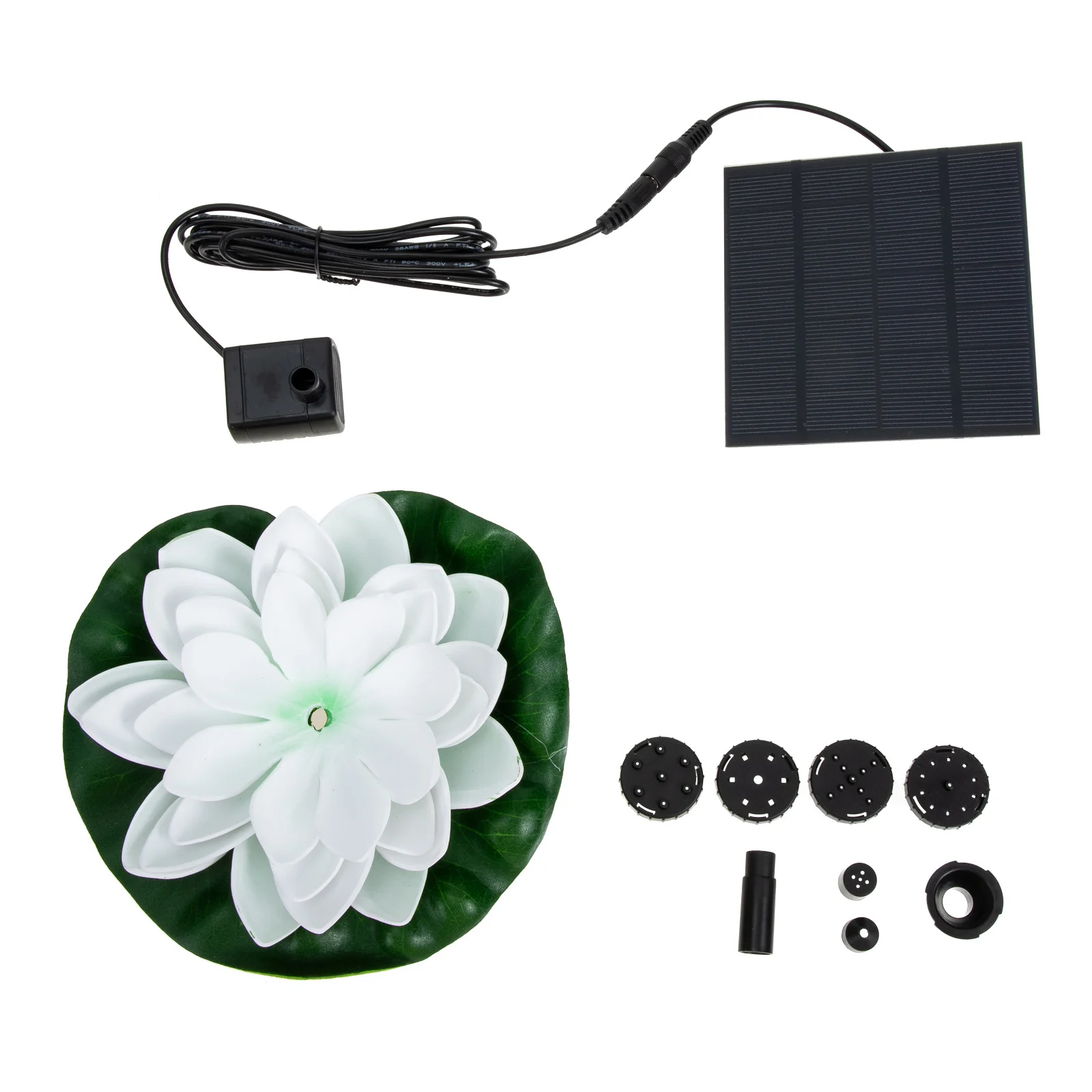 

1Set Solar-Powered Lotus Fountain for Outdoor Pond Garden Decorative Landscape Floating Water Feature Pump Pond Solar Fountain