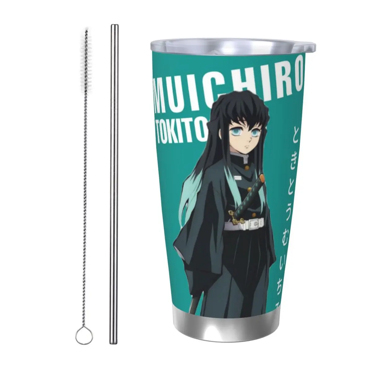 Muichiro Tokito Demon Slayer 20oz Stainless Steel Insulated Thermal Coffee Car Cup Cold Hot Mugs Vacuum Flask