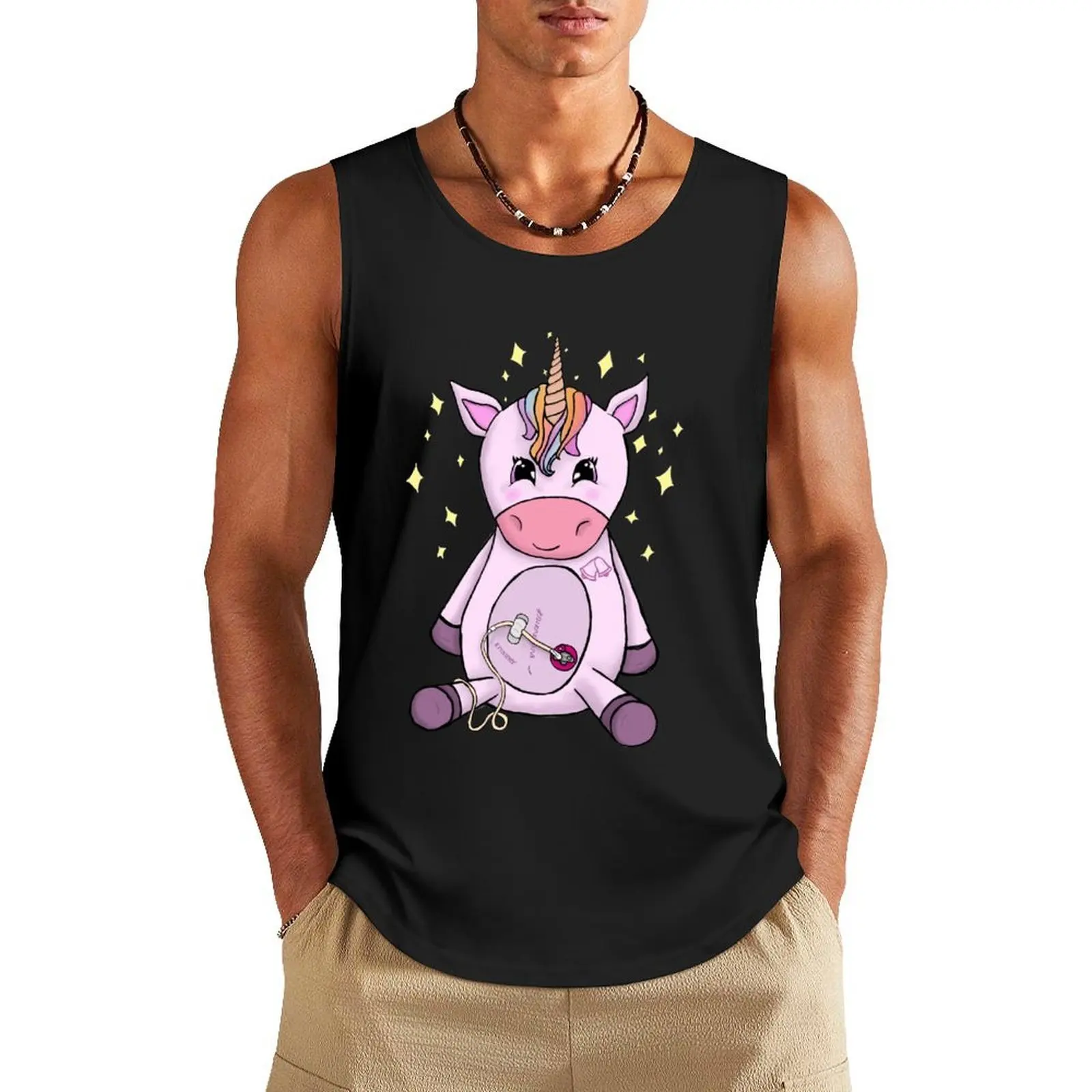 

Addie Belle The Unicorn Tank Top training weight vest men clothing gym training accessories t shirt gym