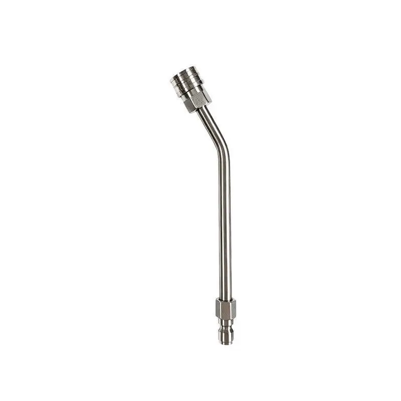 【CR】Stainless Steel Curved Pressure Washer Wand Set Easy Operation for Car Washing Siding Walkway Outdoor Cleaning