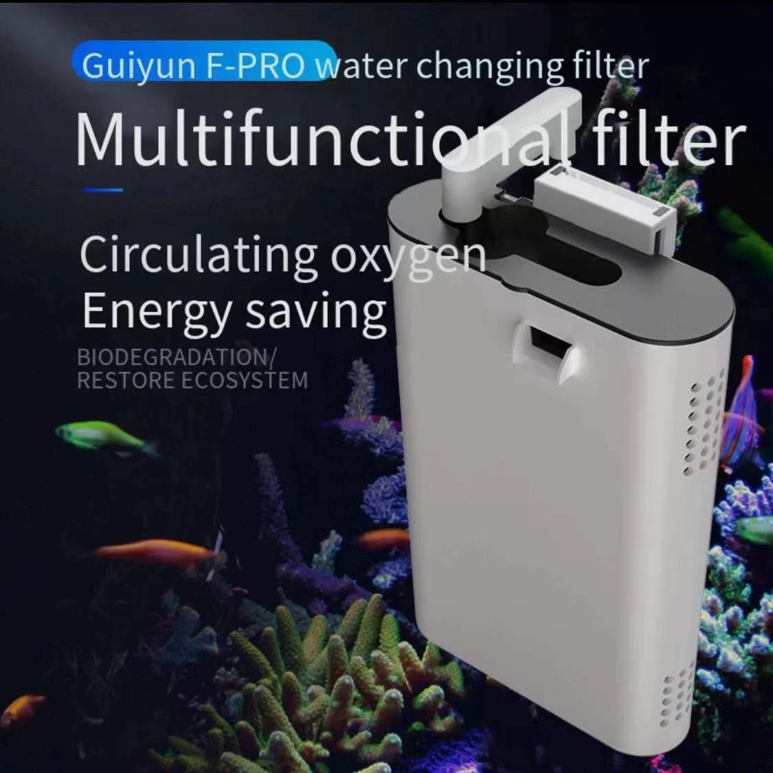 Fish tank filter three-in-one filter box waterfall oxygenator filter pump pump pump replacement pump aquarium accessorie220-240V