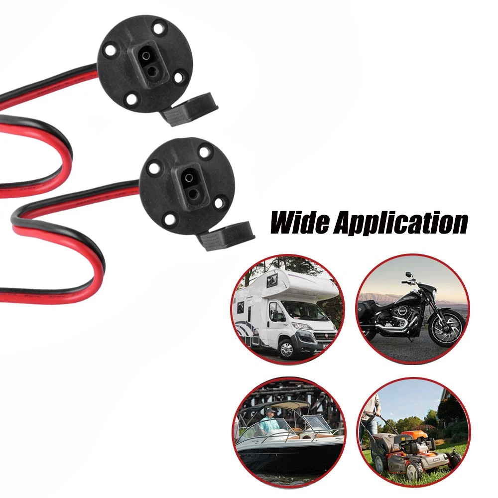 SAE Connector,Solar Weatherproof SAE Socket Sidewall Port, SAE Cable Quick Connect Panel Mount Universal Flush-Mountable Connect