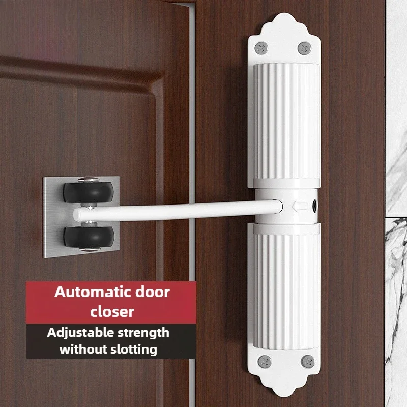 Automatic Adjustable Closer Surface Mounted Automatic Heavy Duty Safety Spring Closer for Interior Exterior Door Closer 1 Set