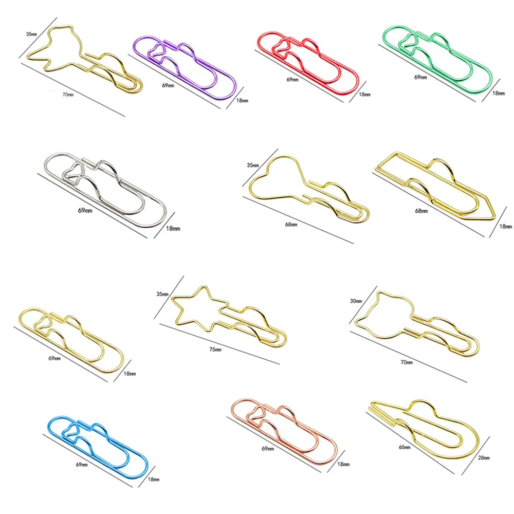 5PCS Multifunctional Metal Pen Clip Paper Clip Writing Clip Pen Hanging Pencil Clip Suitable for Pen Clip Notebook Accessories