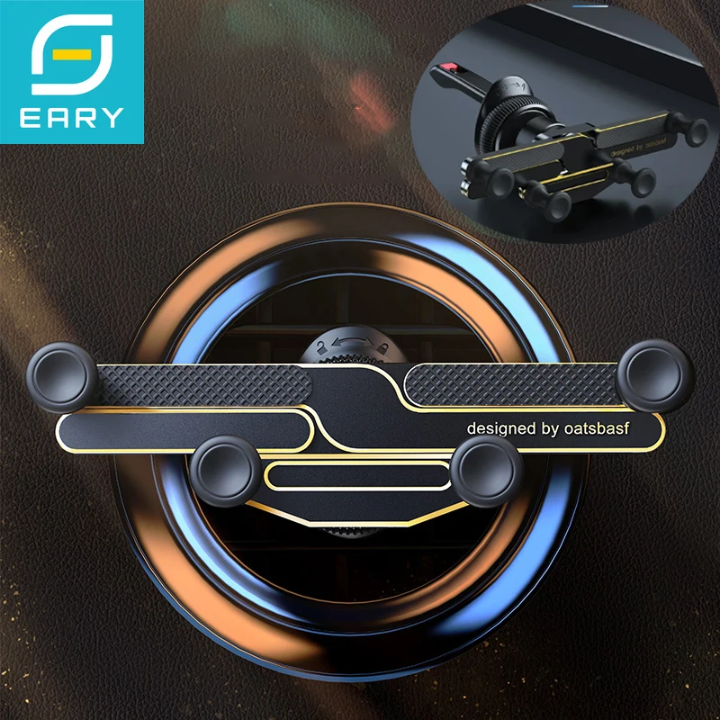 

Eary Phone Holders for Your Car With Metal Hook Clip Air Vent Phone Stand Car Mount With 360°Rotating Fits for iPhone Samsung
