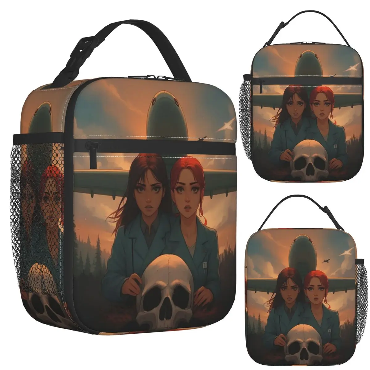 

Cranium Freenbecky Poster Insulated Lunch Bag for School Bento Storage Food Boxes Portable Container Thermal Lunch Box Tote