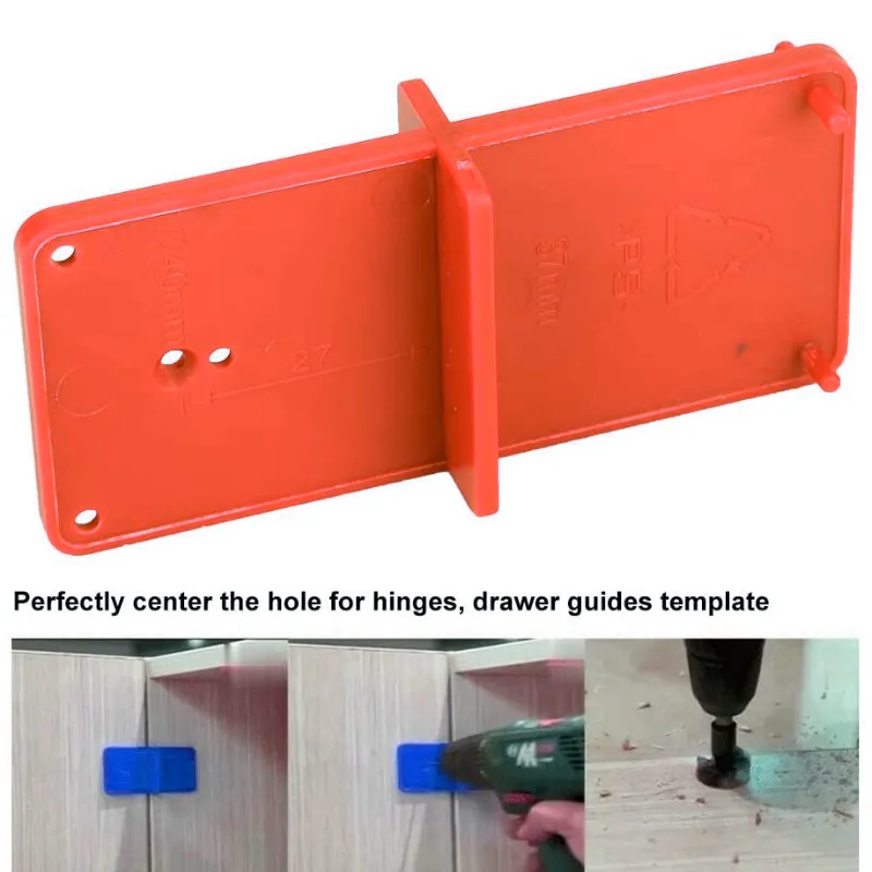 Hinge Hole Drilling Guide 35mm 40mm Hing Installation Jig Door Cabinet Hinge Hole Locator Woodworking Tool