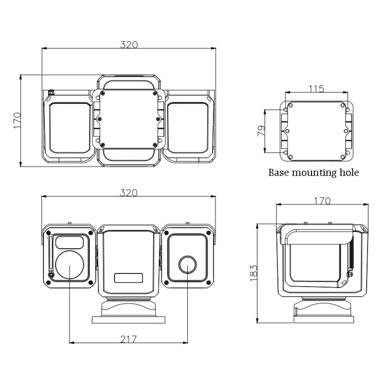 Competitive Price Good Quality Surveillance Camera Low Power Dissipation Pan Tilt Double Spectrum T Type High Speed Mini PTZ