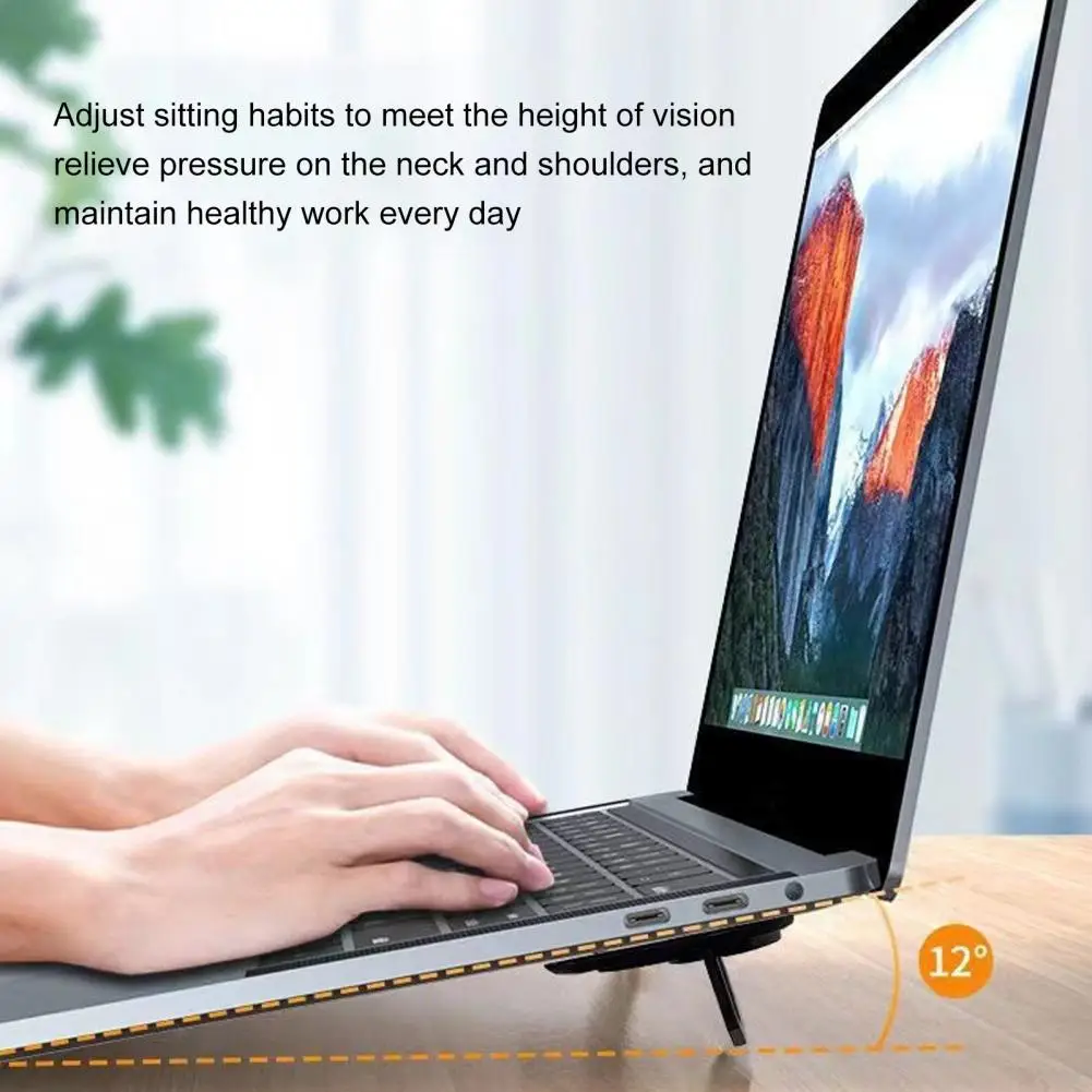 Portable Laptop Holder Laptop Bracket Portable Metal Laptop Stand Slim Foldable Bracket for Heat Dissipation Office for Phone