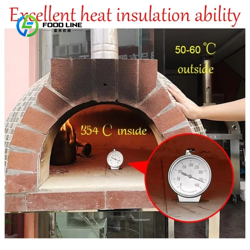 Customized Wood Fired Outdoor Pizza Oven Mosaic Tile Dome Brick Pizza Oven with Stainless Steel Chimney for Backyard