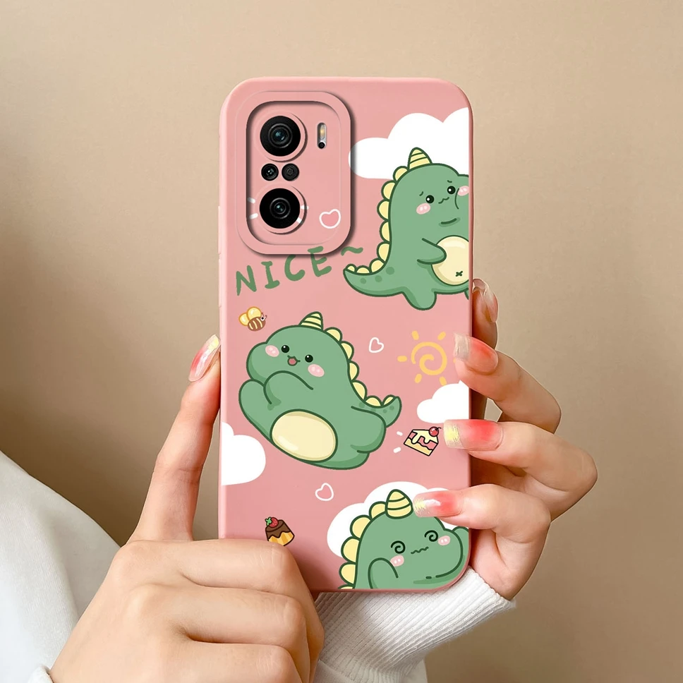 For Xiaomi Poco F3 F3GT F4 Case Fashion Aesthetic Style Liquid Silicone Soft TPU Shockproof Protective Phone Cover Funda Carcasa - view 4