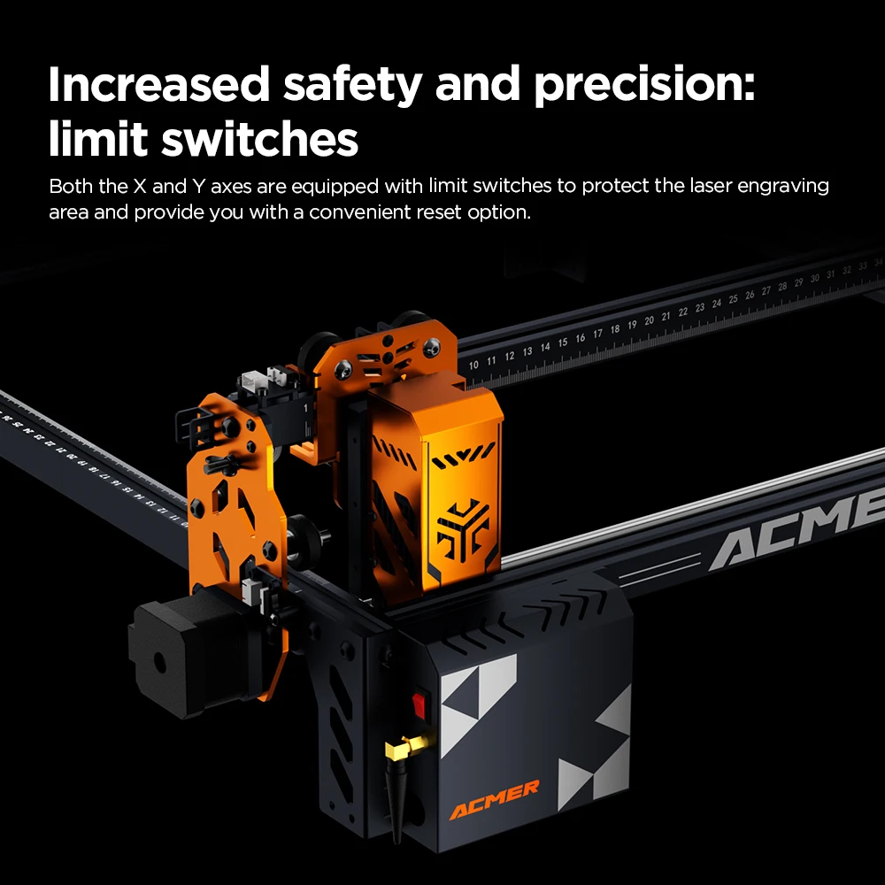 ACMER P1 S PRO 6 واط حفارة بالليزر مع لوحة قرص العسل WIFI التحكم 445 ± 5nm الضوء الأزرق آلة قطع الرأس بالليزر