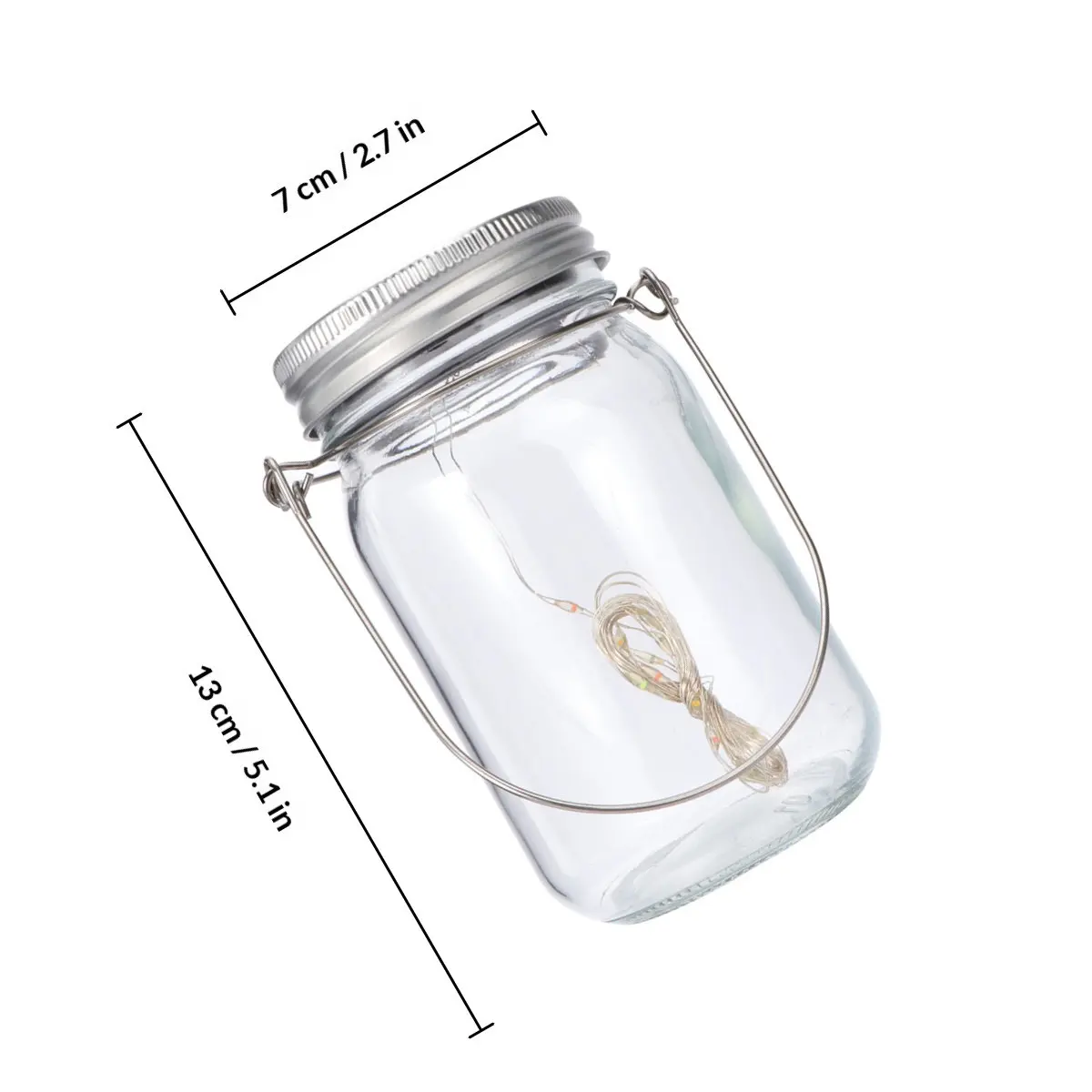 1Set Elegant Solar Powered Jar Lamp Delicate Hanging Lantern Cozy Ambient Light for Outdoor Indoor Decoration Gift Idea