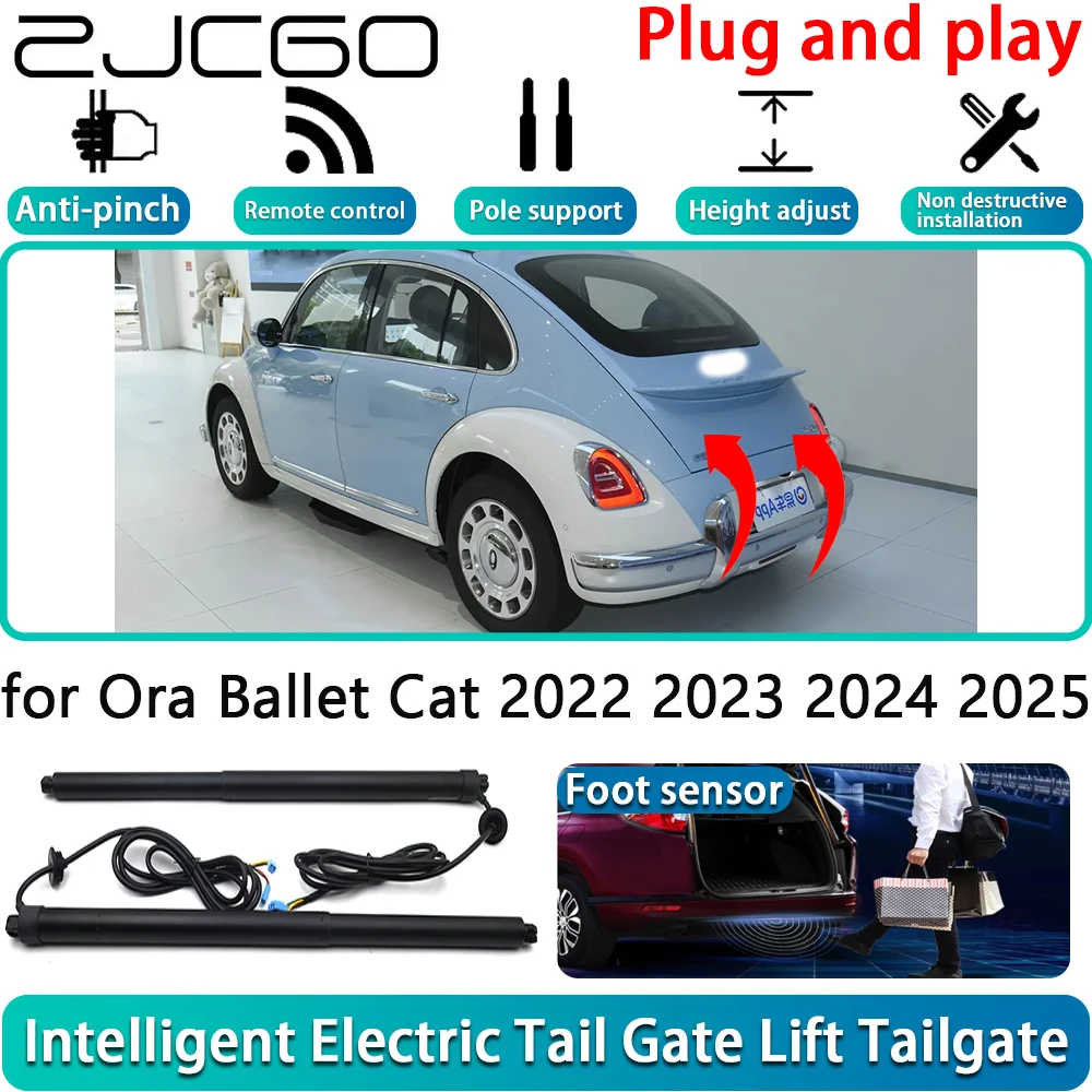 

ZJCGO for Ora Ballet Cat 2022 2023 2024 2025 Electric Powered Tailgate Power Liftgate Automatic Tailgate System With Foot Sensor