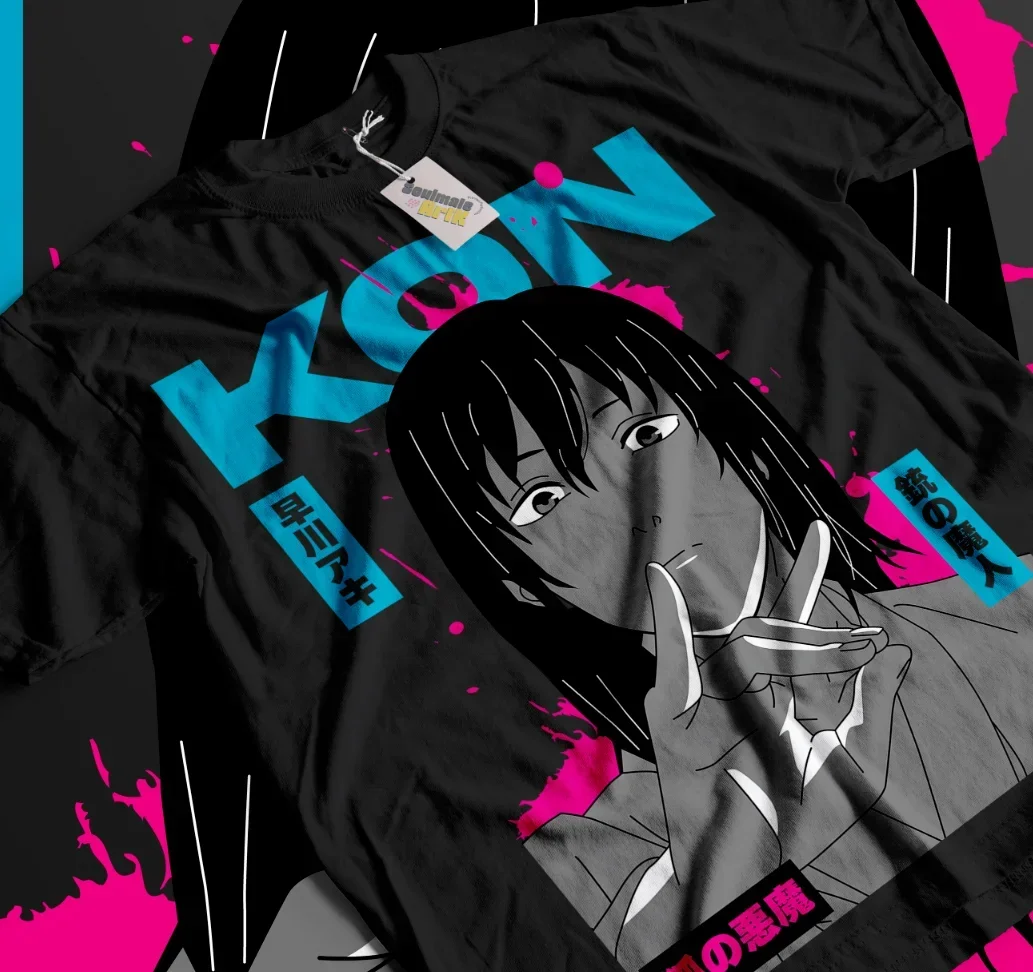 Aki Hayakawa Kon T-Shirt Denji Makima Chainsaw Devil Anime Manga Shirt Soft Tee