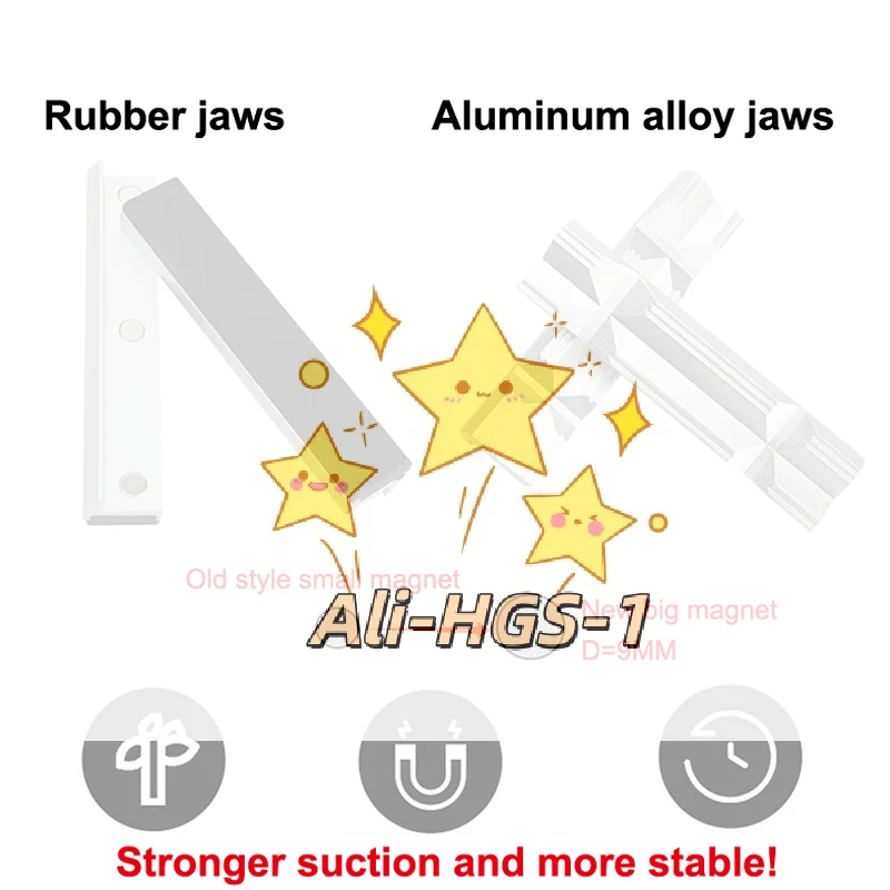 

Магнитные тиски, губчатые подушечки — V-образный алюминиевый сплав для обработки дерева и металла, нескользящая ручка и защита поверхности