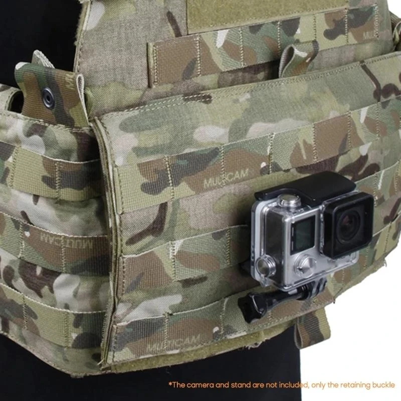 Metal Vest Base Camera Mount Hangings Belt Buckle Hook MOLLE Adapter for Go Pro Hero 9 8 7 6 5 Action Camera Accessories