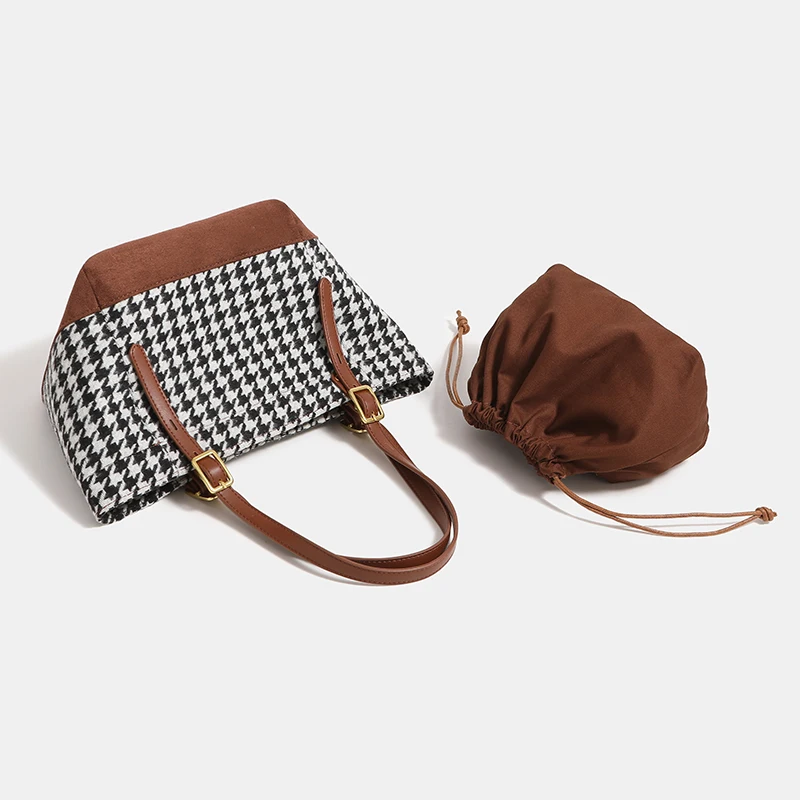 Tote Composite Bolsas de axilas para mujeres Diseñador de lujo Bolso y monederos 2024 Nuevo en moda Plaid Simple Hombro de desplazamiento Envío gratis Llegada rápida