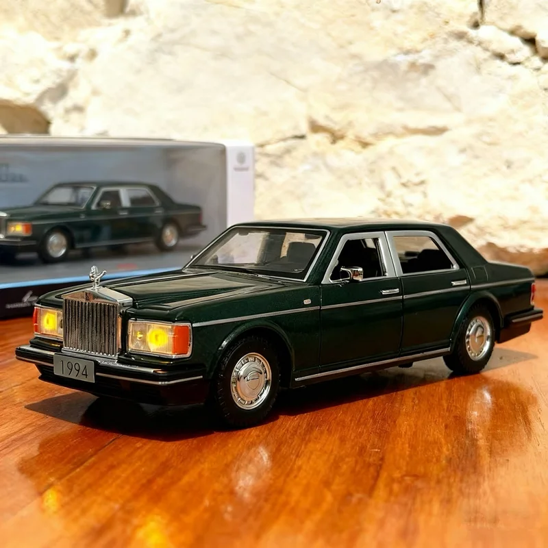 

1:32 Rolls-Royces Silver Spur‌ Spirit Alloy Luxy Car Model Diecasts Metal Classic Old Vehicles Car Model Sound Light Kids Gifts