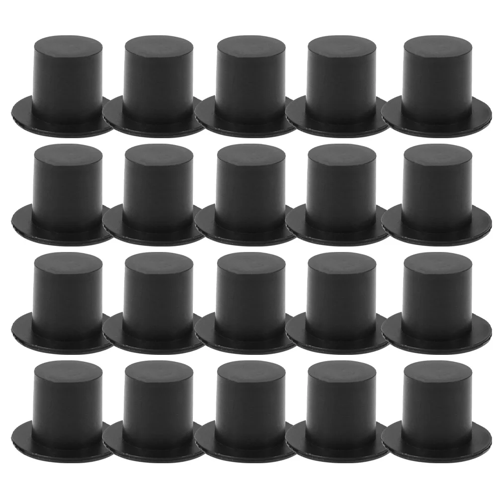 50Pcs Hats Minihat Snowman Miniatureparty Crafts Tiny Magician Black Supplies Function Decorative Multi Lovely Kawaii