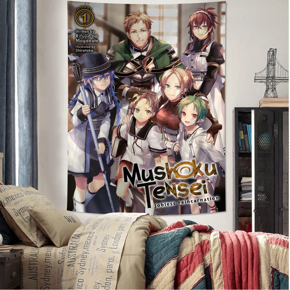 

Mushoku Tensei Anime Hippie Wall Hanging Tapestries Art Science Fiction Room Home Decor Kawaii Room Decor