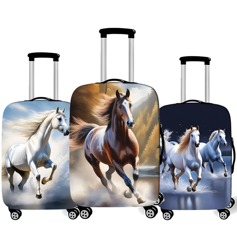 3D Print Galloping Horse Luggage Cover Beautiful Pony Trolley Suitcase Protective Covers for 18 To 32 Inch Travel Accessories