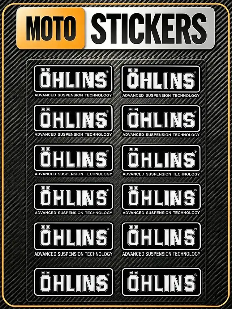 

FOR OHLINS Waterproof Reflective Scratch Cover Sticker Universal Decor Decal For Car Motorcycle Helmet Refrigerator Water Cup