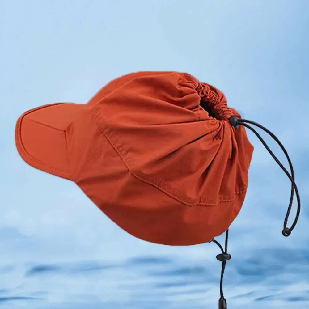 

Polyester Sunproof Empty Top Hat Adjustable UV Protection Outdoor Quick Drying Hat Solid Color Waterproof Sports Men's Cap