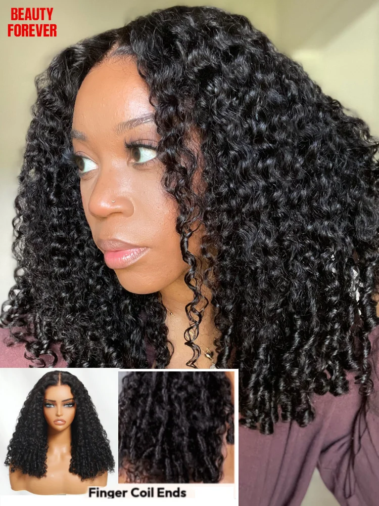 Beautyforever شعر مستعار مجعد بدون صمغ 7x5 Bye Bye Bye Knots قبل قطع شعر مستعار بشري دانتيل جاهز للارتداء كثافة 180%