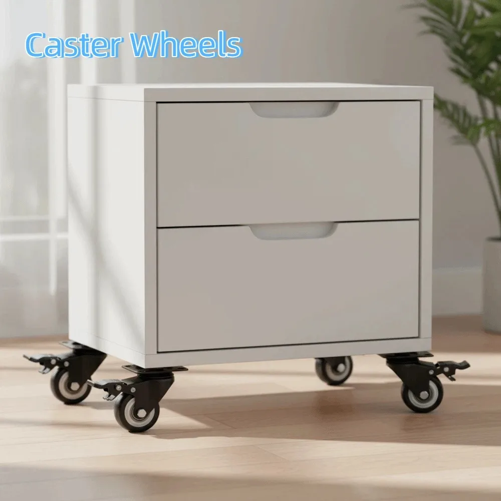 

4PCS Convenient 360° Rotation Heavy Duty Casters Smooth Rolling With Brake Rubber Wheels Mute Industrial Casters For Furniture