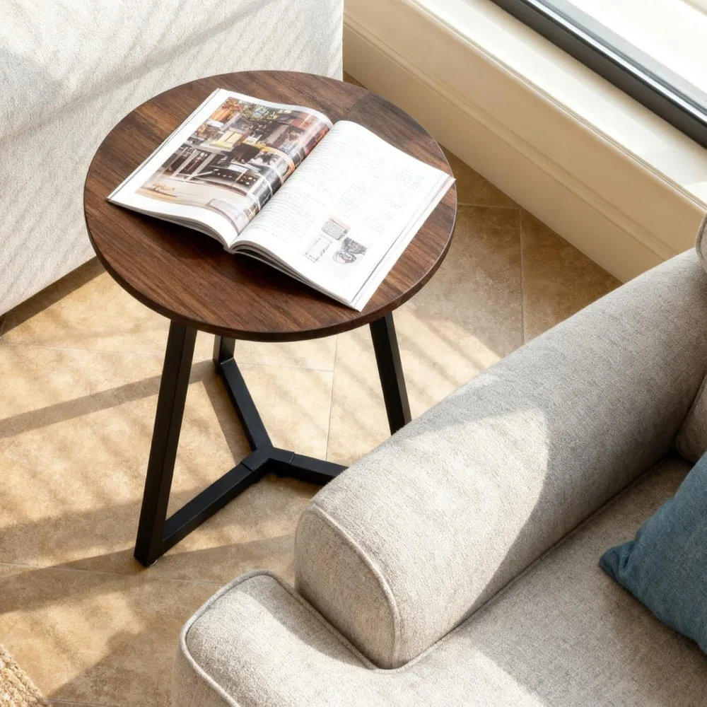 Patas de mesa redondas de metal de hierro negro de 28 pulgadas para mesas de centro, patas de muebles de comedor con base resistente