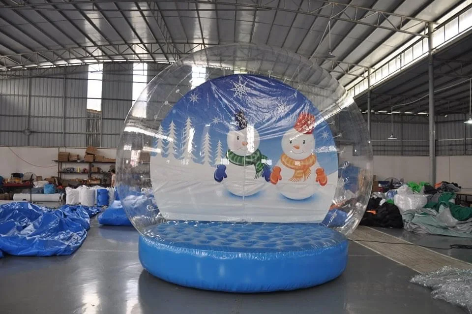 

Free Shipping Free Pump Clear Bubble Dome Snow Globe Photo Booth Customized Backdrop Snow Globe Ball Christmas Yard Cheap