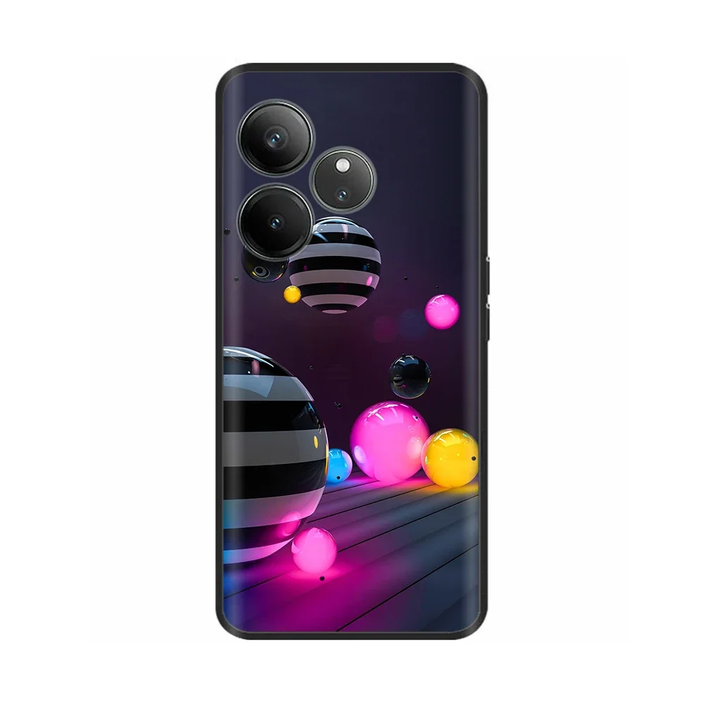 ل Realme GT 6T حافظة موضة الحلوى رسمت الغطاء الخلفي ل ممن لهم Realme GT 6 لينة بولي TPU ماتي الحالات الهاتف RealmeGT6 Fundas أكياس