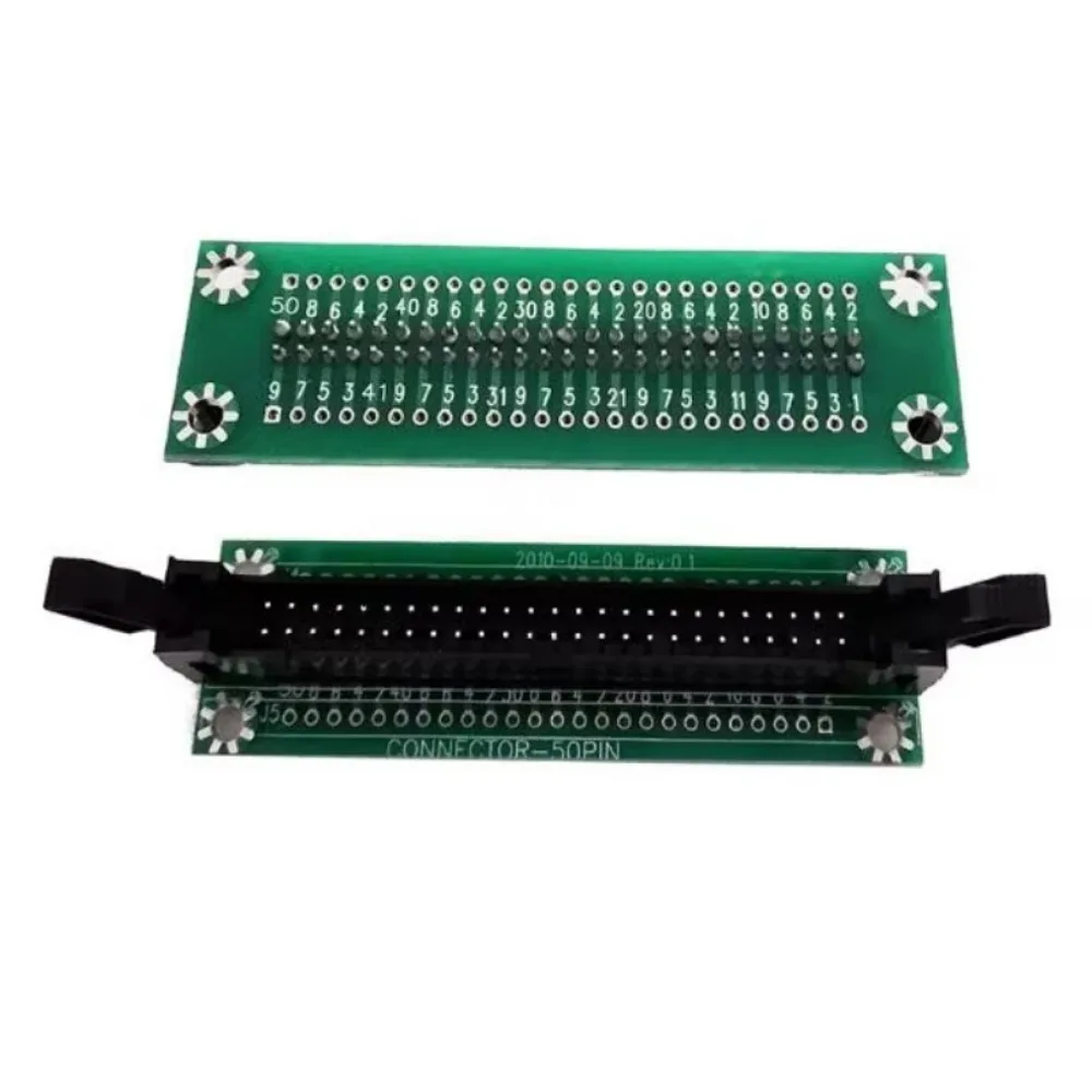 10pc 50Pin PCB adapter board With DC connector solring 2.54MM pitch Transfer PCB