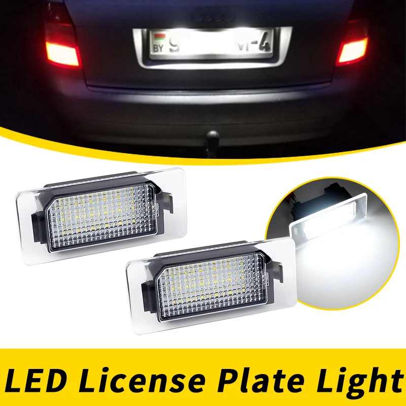 Car LED License Plate Number Light for VW Passat B6 5D Varant 06~10 for Skoda Fabia Superb Yeti for Audi A5 S5 Q5 TT RS5 A4 A7