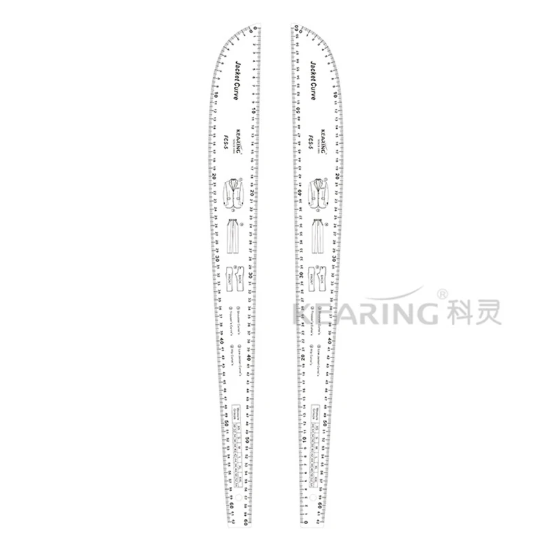 Kearing-French Curve Set with Fashion Template Clothing Design Hip Curve Neckhole Armhole Curve for Tailor Sewing 8 Pcs