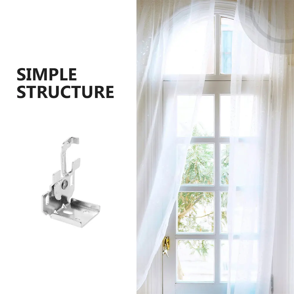 

5Pcs Roman Blinds Anti Wind Fixing Brackets Installation Hooks Durable Hardware For Cordless Horizontal Window Blinds