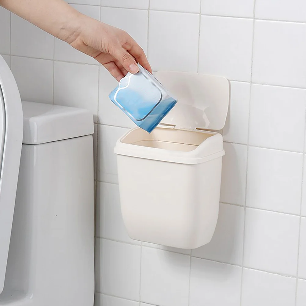 

Small Trash Bin Hanging Kitchen Waste Container for Cabinet Door Storage Bathroom Or Office Recyclable Material Compact Size