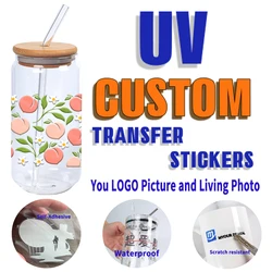 UV Transfer Stickers Custom You LOGO Picture Use for DIY Cup and Smooth Product surface Self-Adhesive Decals Waterproof