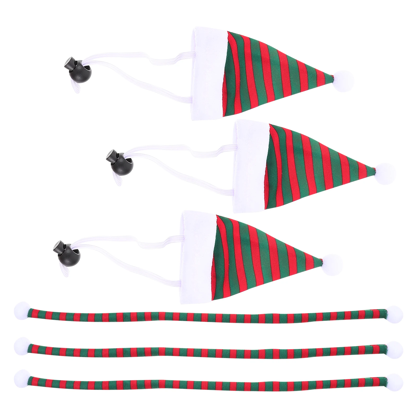 

1 set Christmas Hat Scarf Set Pet Prop Dog Santa Xmas Small Cat Headdress Red Green Hats Size 3 3 Scarves Size 2
