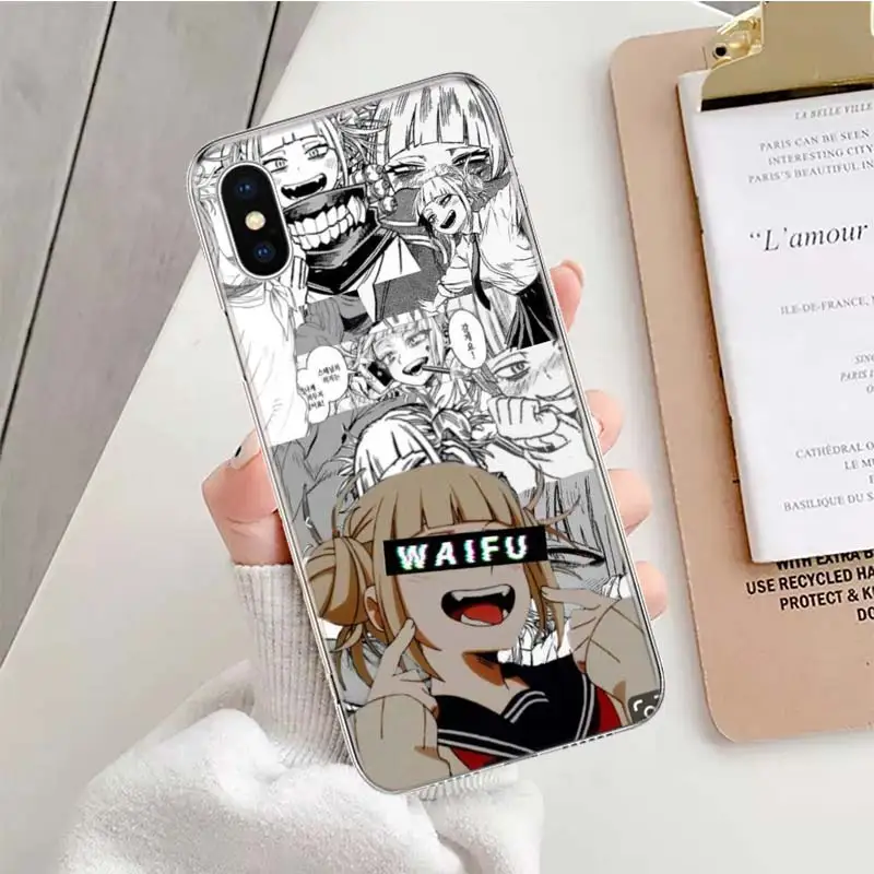 Himiko Toga Anime Phone Case For iPhone 16 15 14 Plus 12 13 Mini 11 Pro Max X Xs  8 7 SE + Soft Fundas Coque Shell Cover 15 + 14