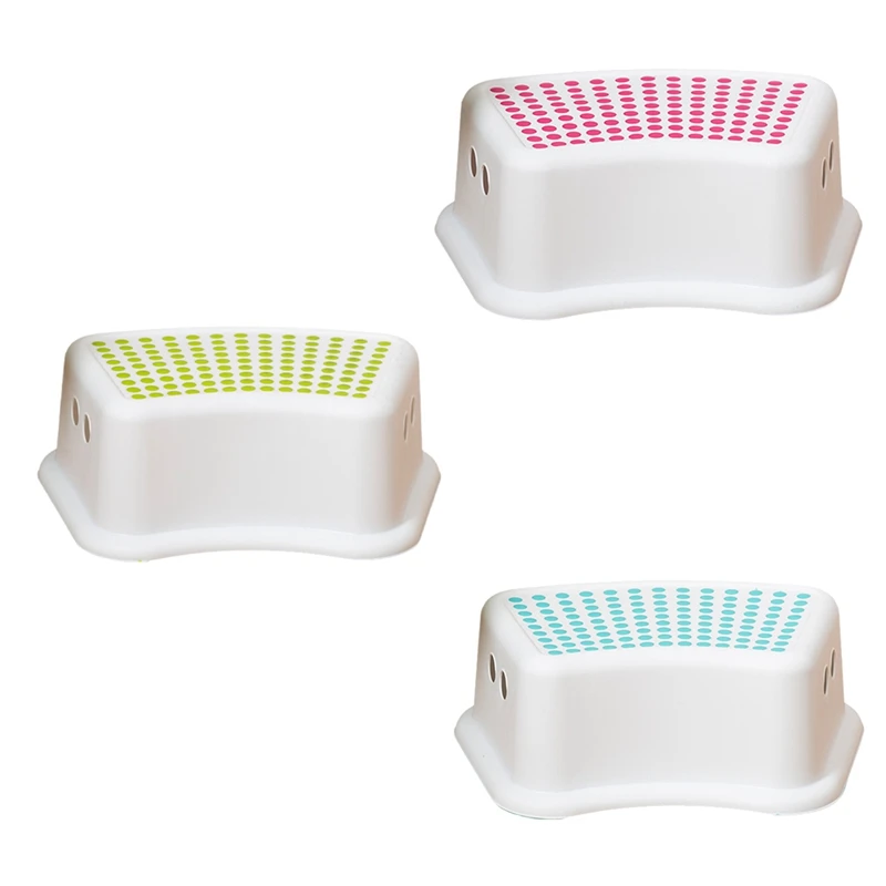 

Step Stool With Non-Slip Surface, Curved Step Stool, Potty Training Toilet,Bathroom Sink, Kitchen Counter Stool Helper