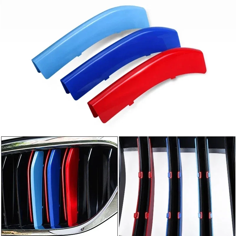 3pcs ABS For BMW X1 E84 F48 F49 U11 Car Racing Grille Strip Trim Clip M Accessories 2009-2018 2019 2020 2021 2022 2023