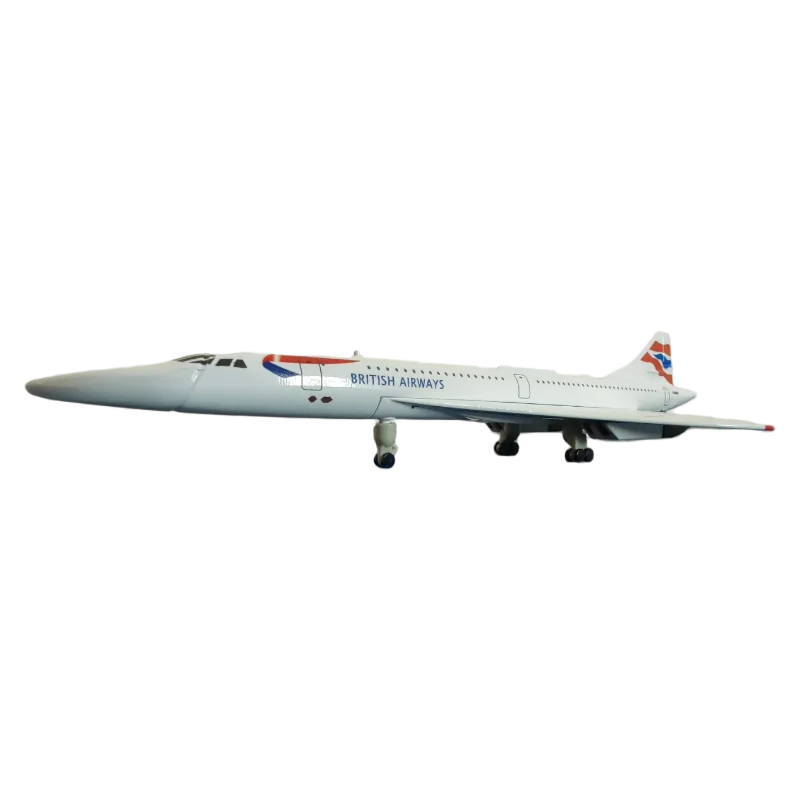 Concorde British Airways 1/400 Scale Diecast Metal 21cm, Supersonic Jet Model, for Children, Airport, Adult Collectible, Gift