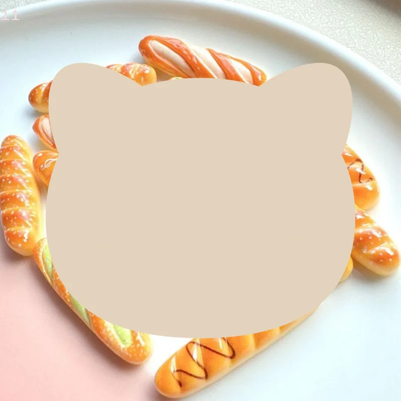 10Pcs Simulation Baguette Bread Donut Resin Charms Mini Food Ornament DIY Craft Supplies For Phone Case Hair Clip Decoration