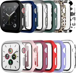 Funda protectora de pantalla para Apple Watch Series 7 6 SE 5 4 3 44mm 40mm 45mm iwatch 42mm 38mm vidrio + cubierta accesorios para Apple watch