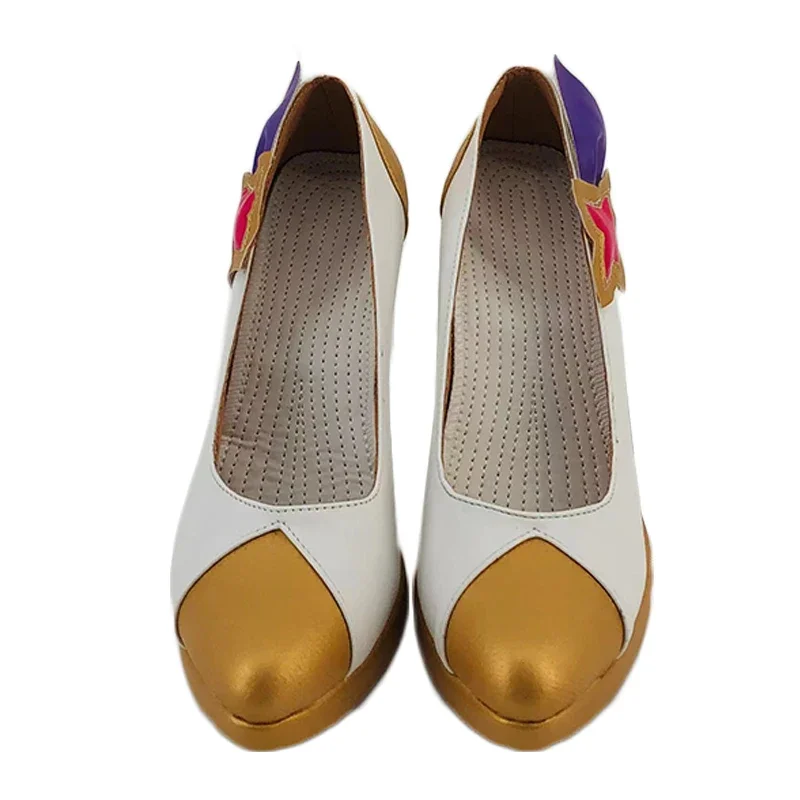 Buty do cosplayu Ahri LOL, anime, gra League of Legends, złote długie buty, kostium cosplay Ahri Lis, rekwizyty na Halloween.