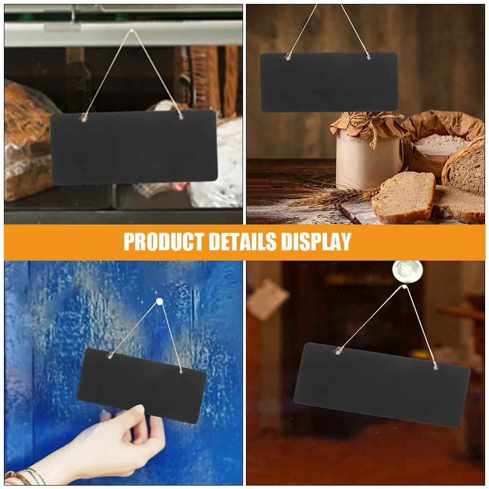 

12Pcs Shaped Wooden Pendant Hanging Chalkboard Easy to Carry Lightweight Design for Various Environments Hanging Chalkboard Sign
