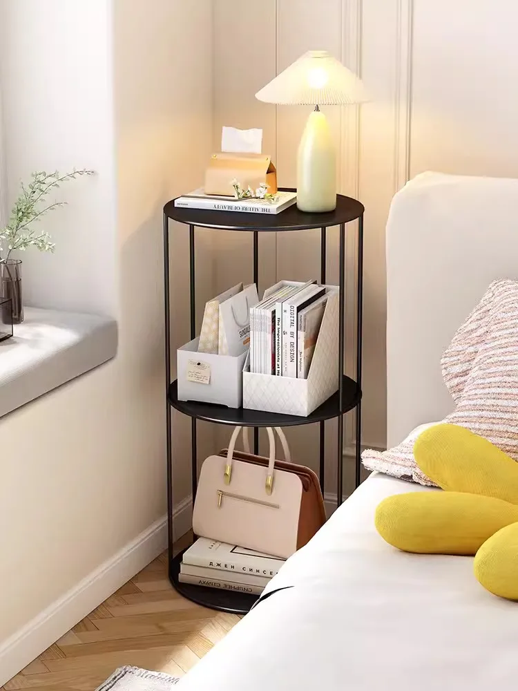 Nordic Sofa Iron Art Small Coffee Table, Mini Bedside Storage Rack, Bedroom Side Cabinet